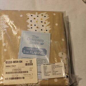 The Company Store 5oz Cotton Flannel Full Flat Sheet - Holiday Tree Design